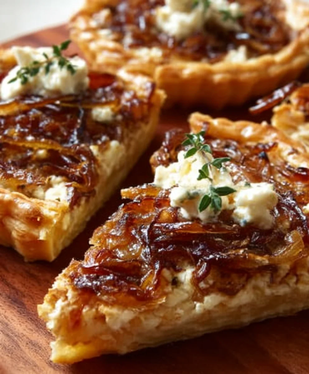 Caramelized Onion Goat Cheese Tarts Easy Recipe