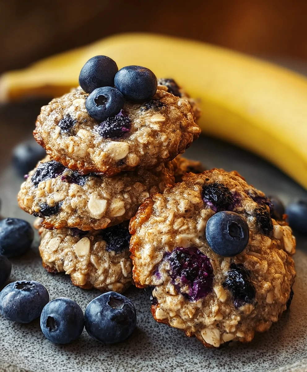 Banana Blueberry Breakfast Cookies-Easy Healthy Treat