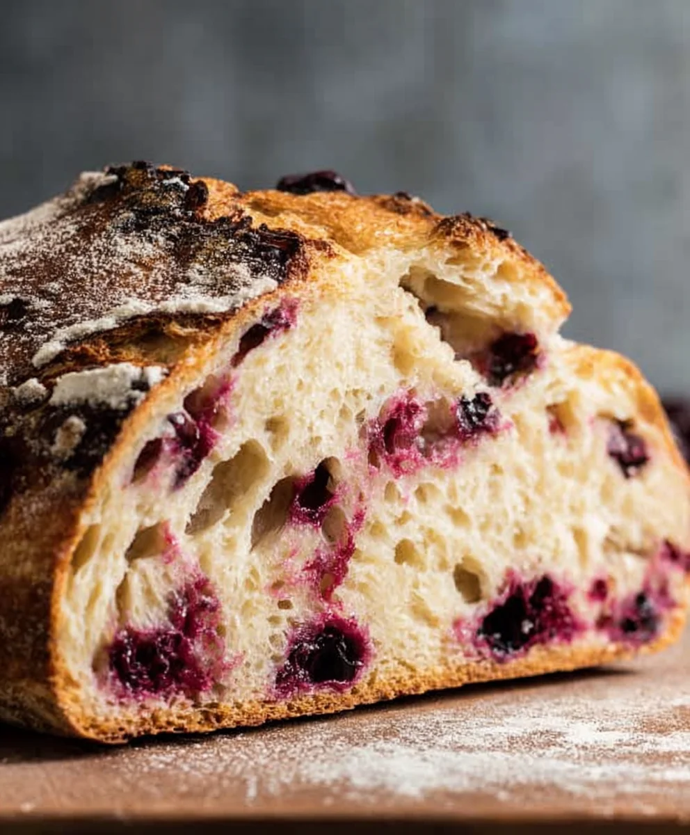 Lemon Blueberry Sourdough Bread-Easy Delicious Recipe