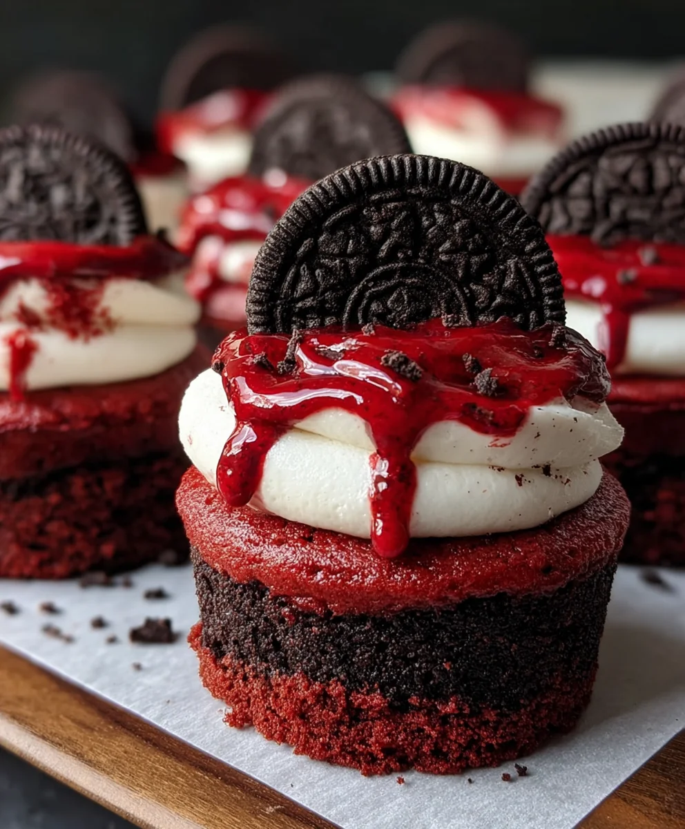 Mini Red Velvet Oreo Cheesecakes-Decadent Bites