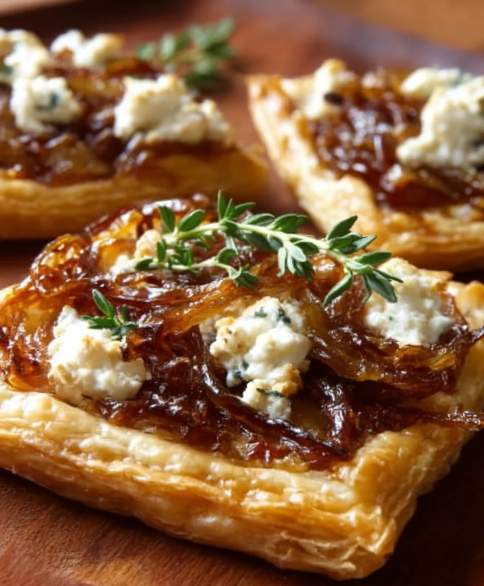 Caramelized Onion Goat Cheese Tarts Easy Recipe