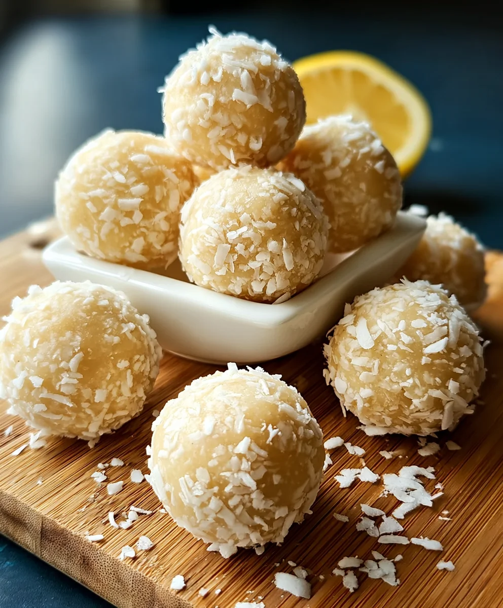 Lemon Coconut Protein Balls-Easy Healthy Snack