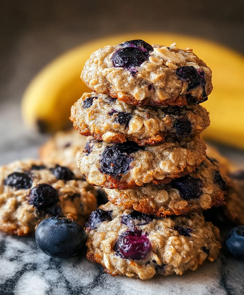 Banana Blueberry Breakfast Cookies-Easy Healthy Treat