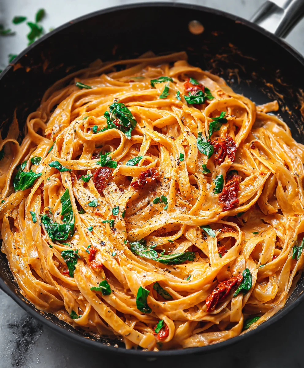 Creamy Vegan Sun Dried Tomato Pasta Recipe