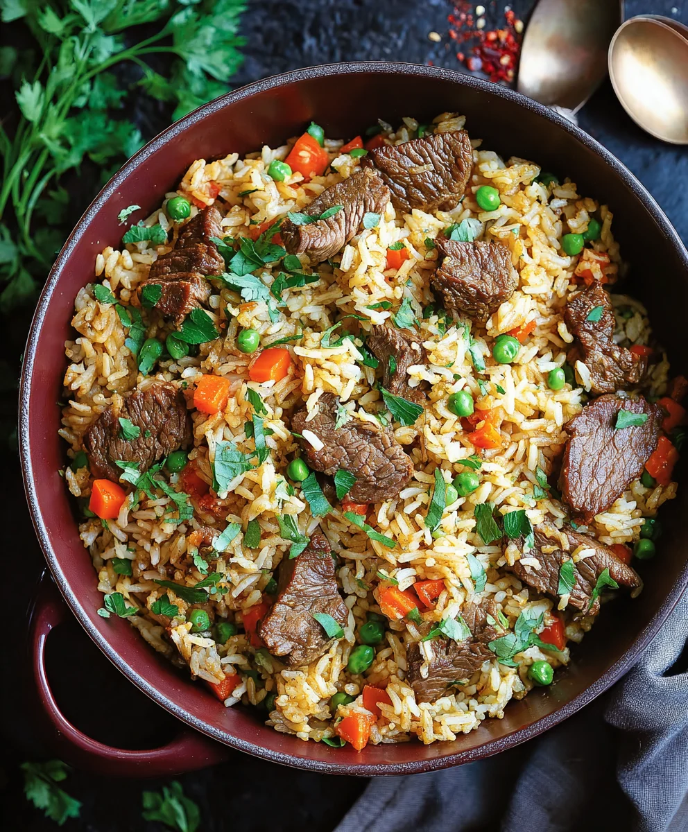 Savory Beef Rice Plov Recipe - Easy & Delicious