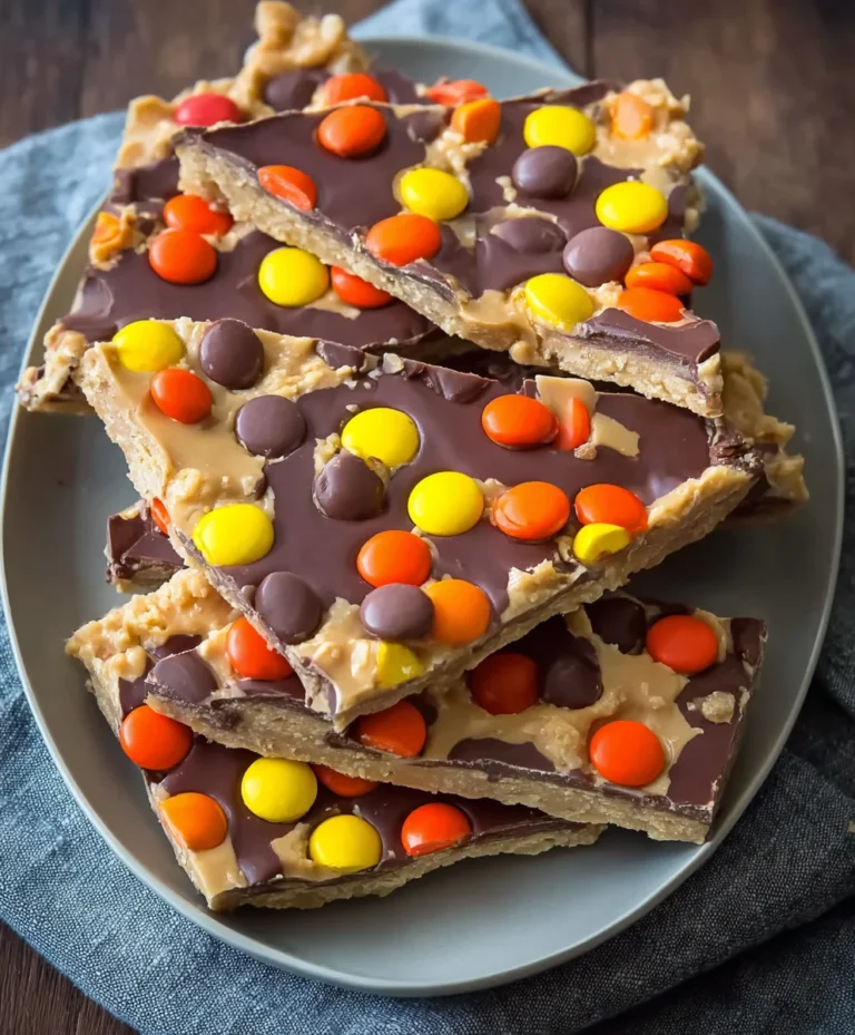 Reese’s Pieces Peanut Butter Bark Easy Recipe