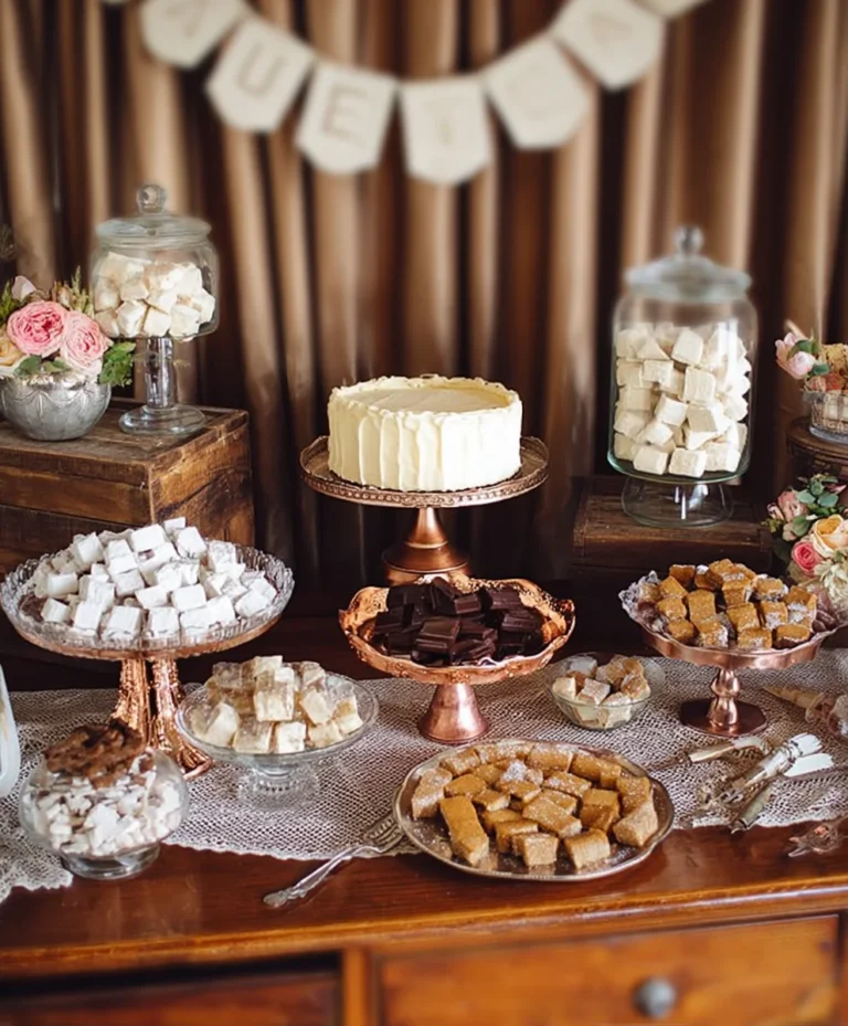Vintage Wedding Dessert Table Ideas-Sweet Delights