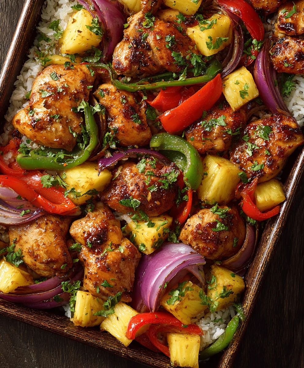 Easy Hawaiian Chicken Sheet Pan Dinner - Flavorful & Fast