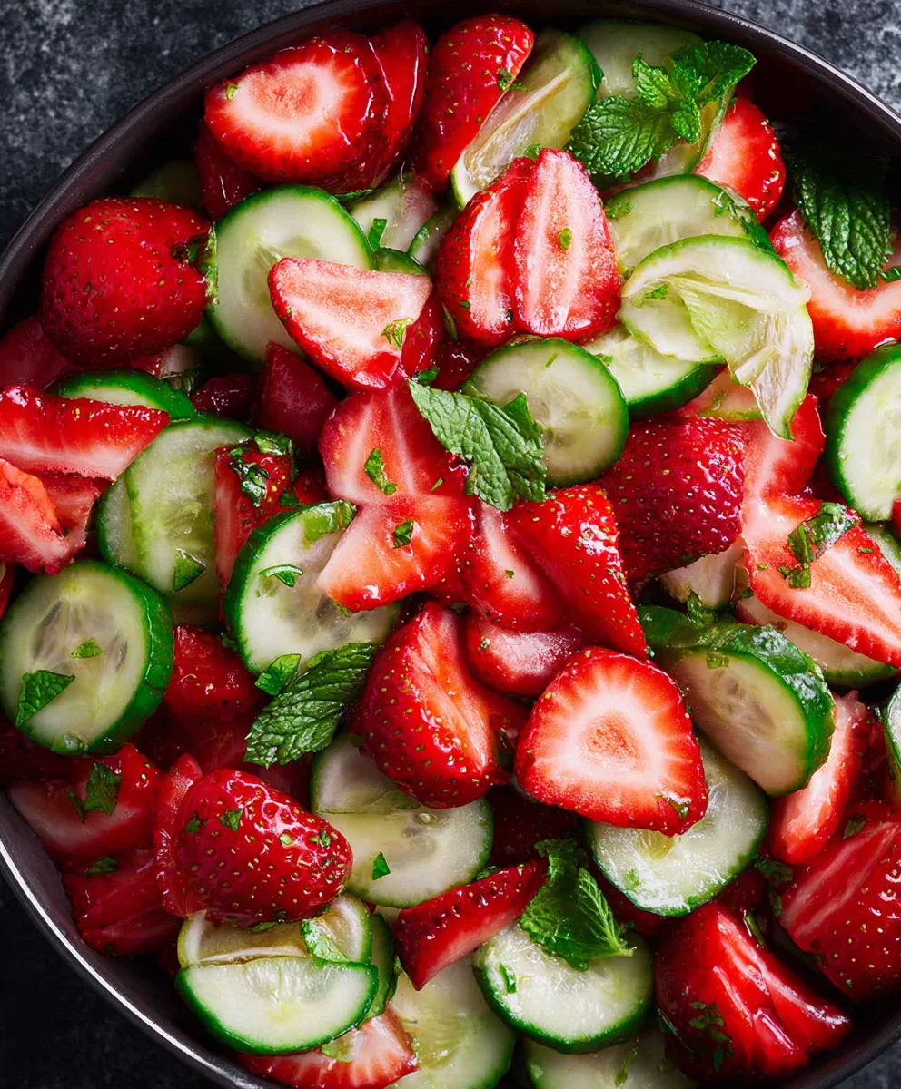 Cucumber Strawberry Salad - Refreshing Summer Recipe