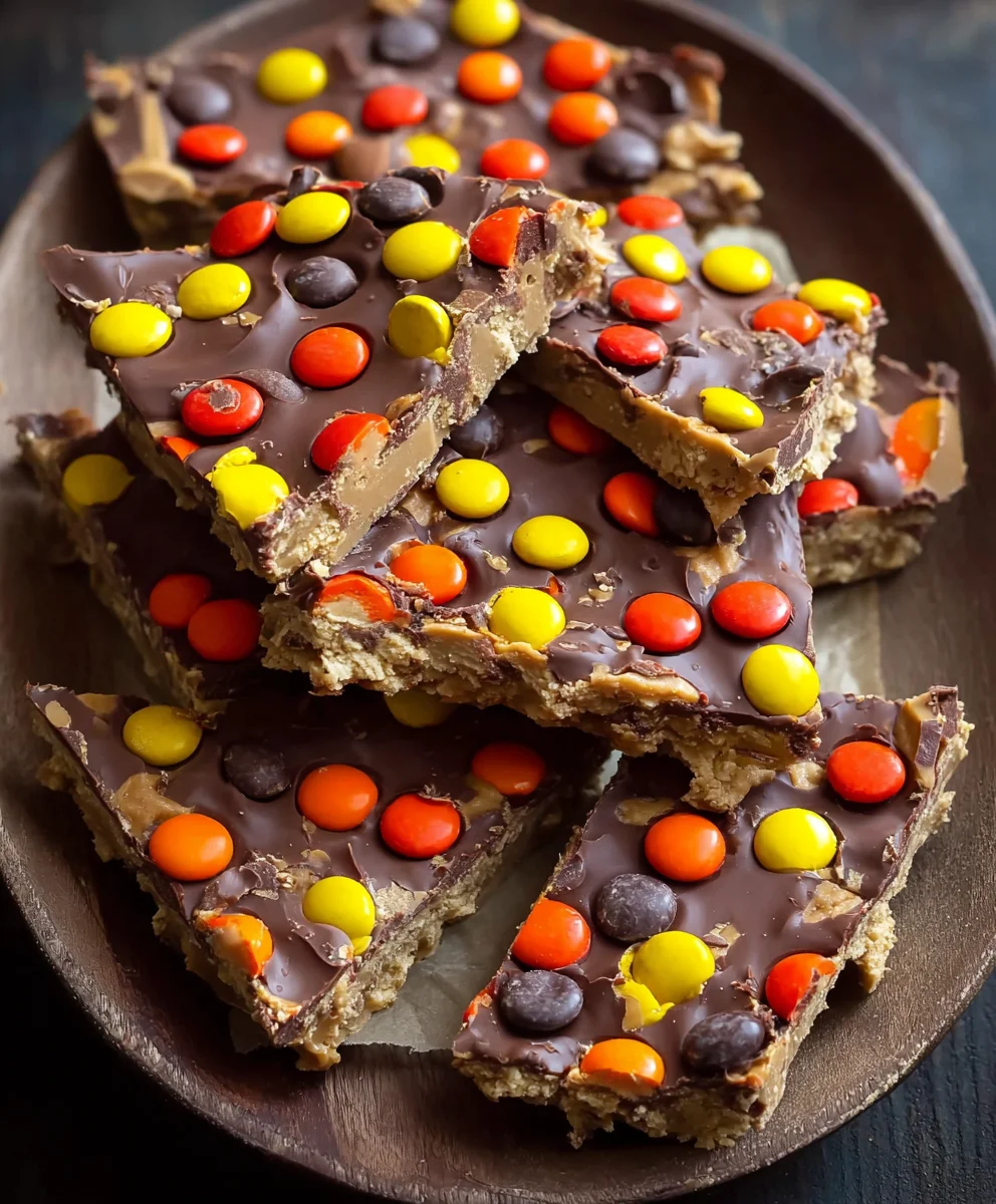 Reese's Pieces Peanut Butter Bark Easy Recipe