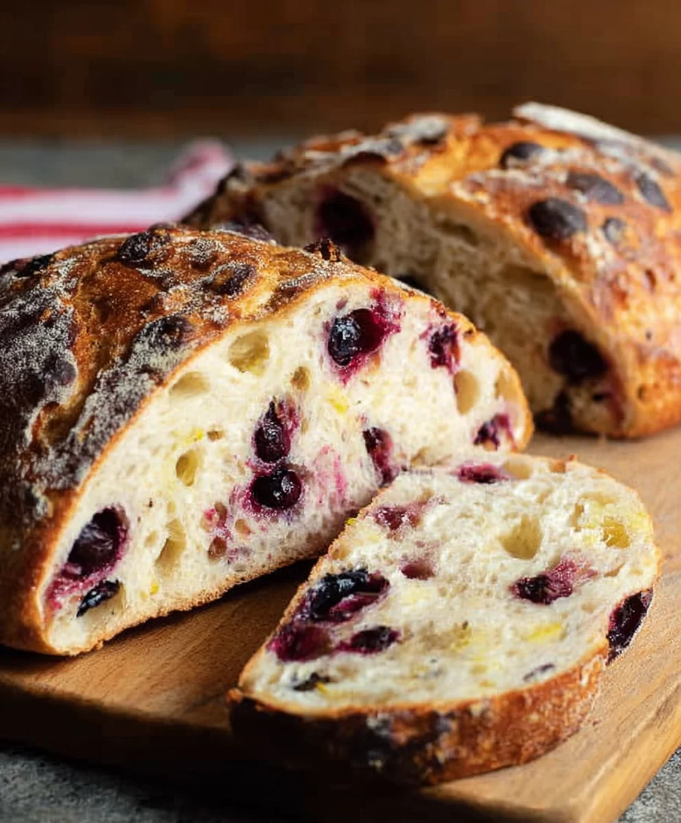 Blueberry Lemon Sourdough Bread-Flavorful Baked Treat