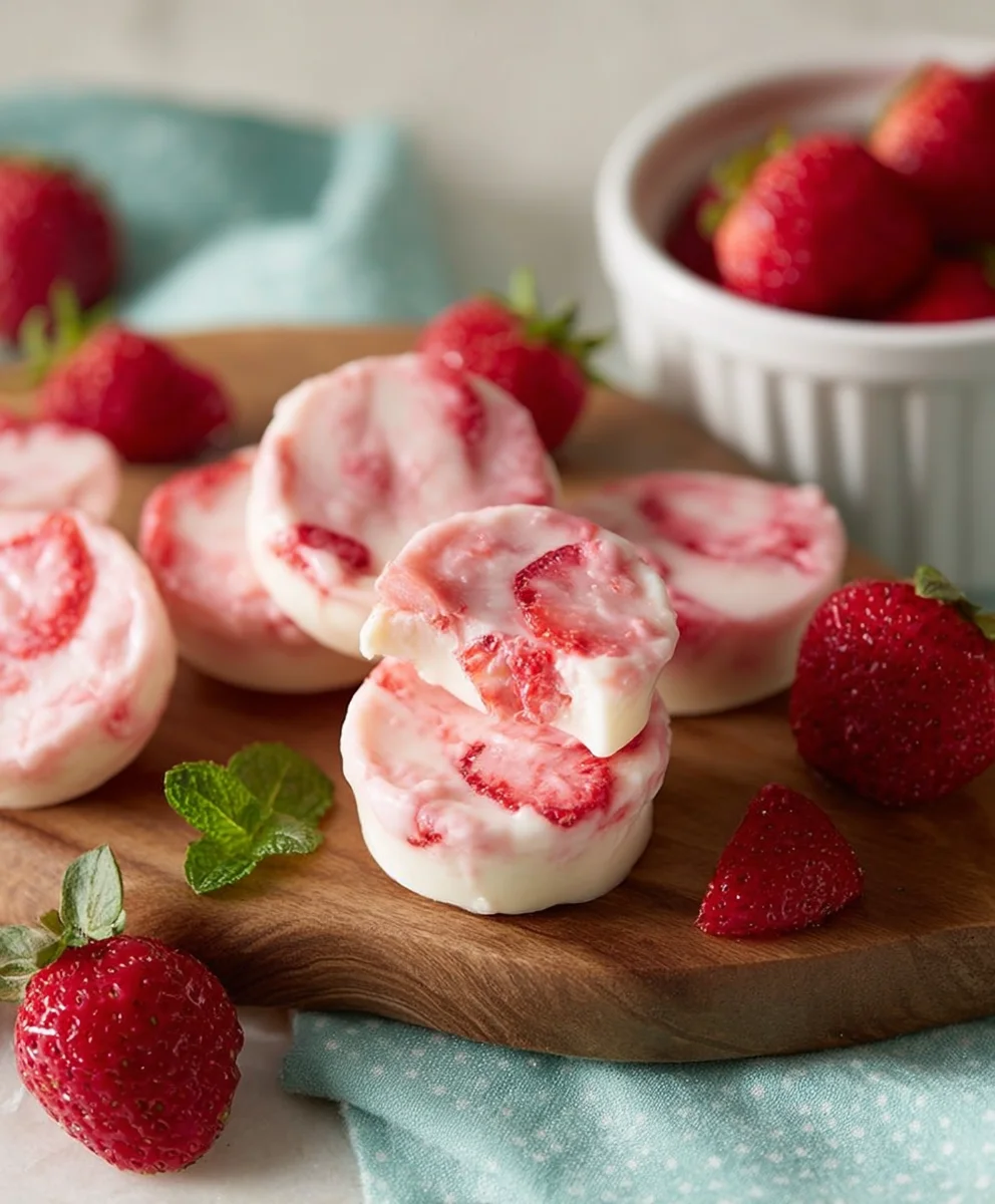 Easy Strawberry Yogurt Bites - Quick & Healthy Treat