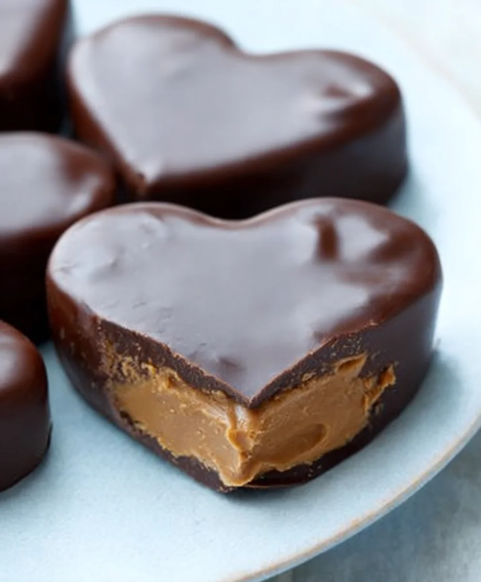 Chocolate Peanut Butter Heart Non-Non-Non-Alcoholic Alternative Vonn-alcoholic valentine Treat