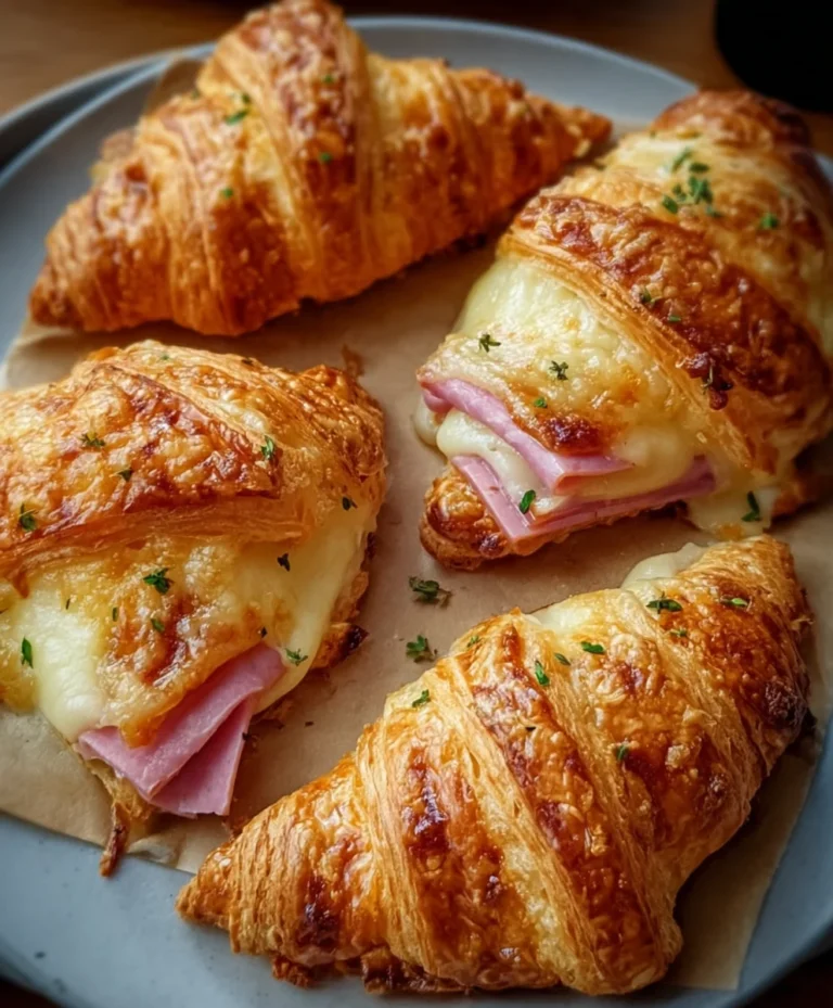 Easy Baked Beef Beef Ham Cheese Croissants Recipe