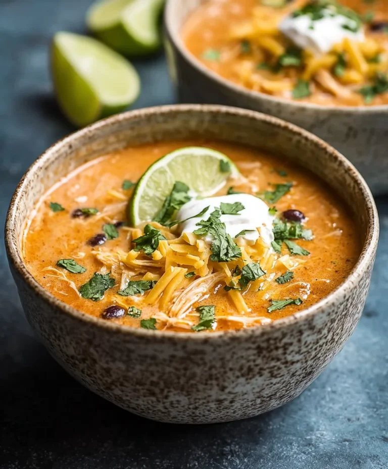 Creamy Chicken Enchilada Soup Recipe – Easy & Delicious