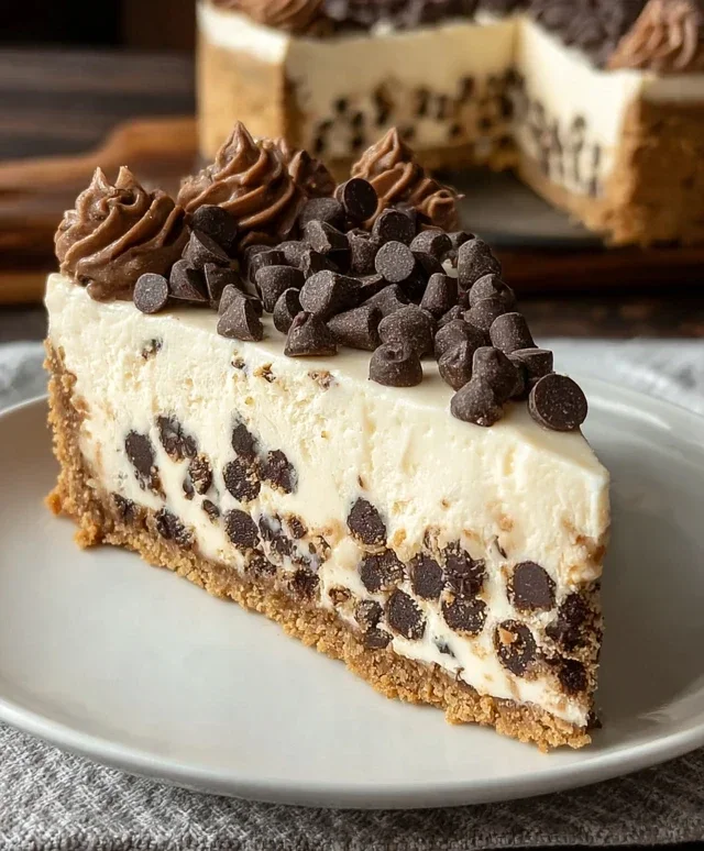 No Bake Cookie Dough Cheesecake