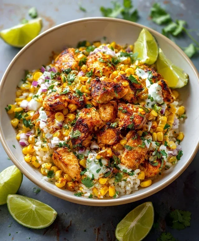Street Corn Chicken Rice Bowl Recipe