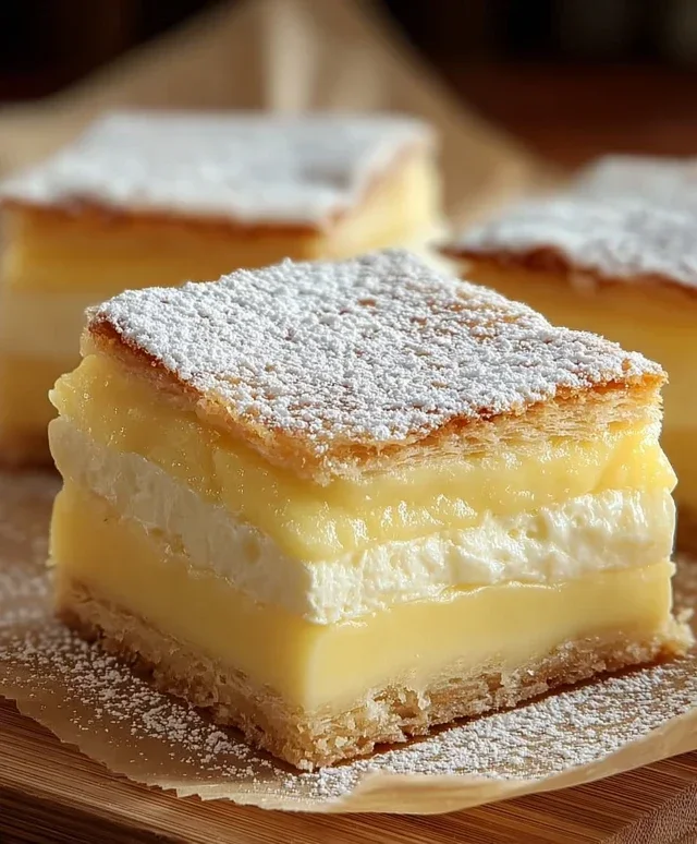 Vanilla Custard Cream Squares