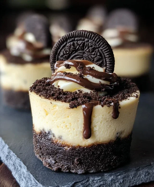 Oreo Overload Stuffed Mini Cheesecake
