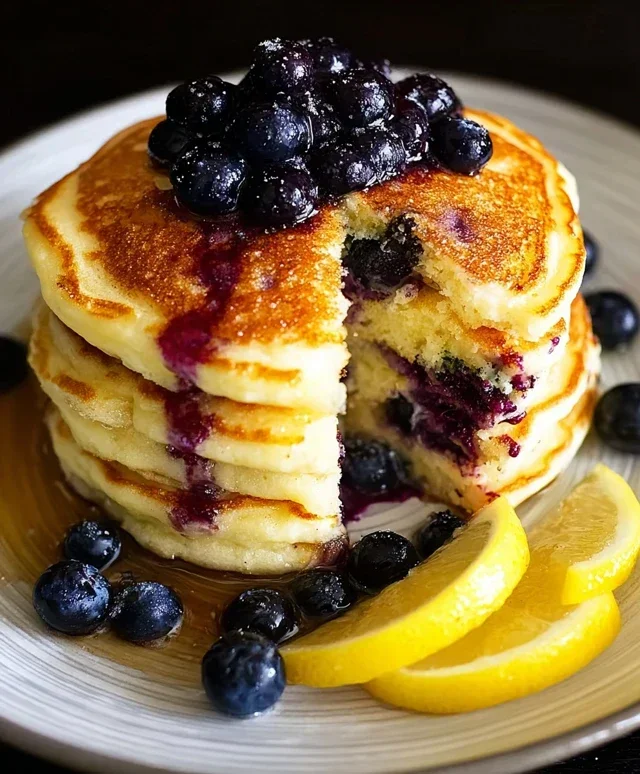 Lemon Blueberry Pancakes