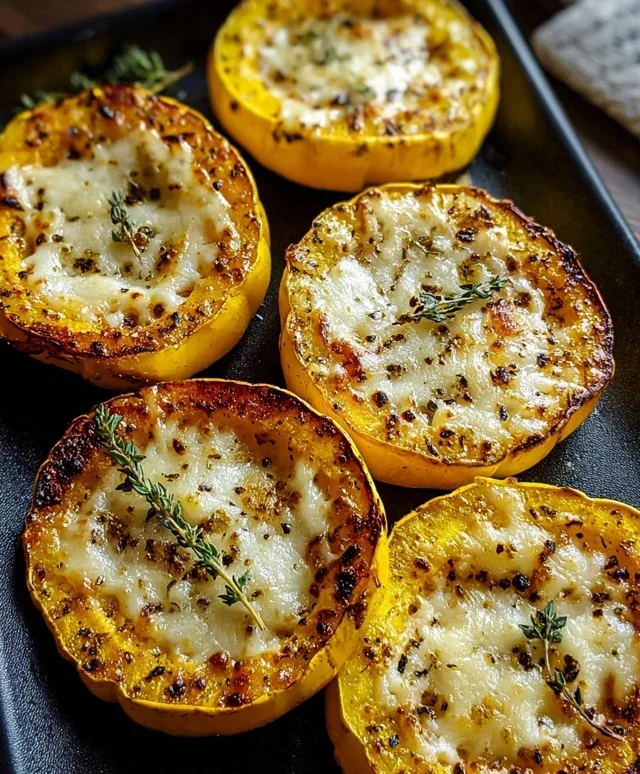 Cheesy Baked Squash Rounds