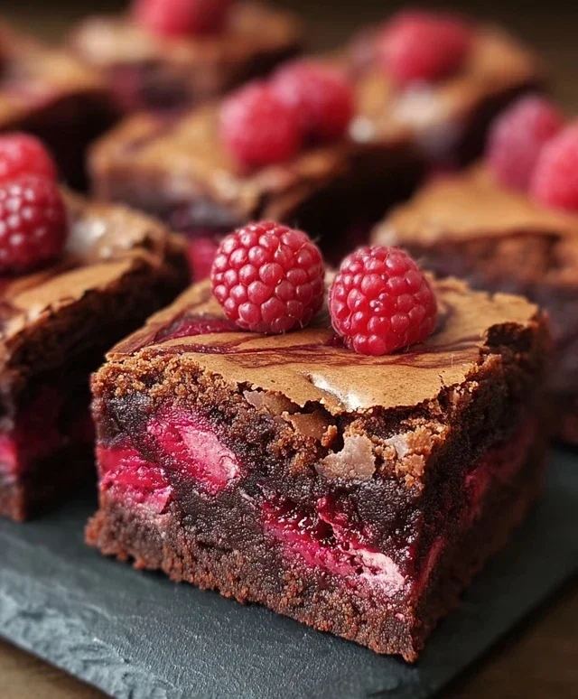 Raspberry Swirl Brownies