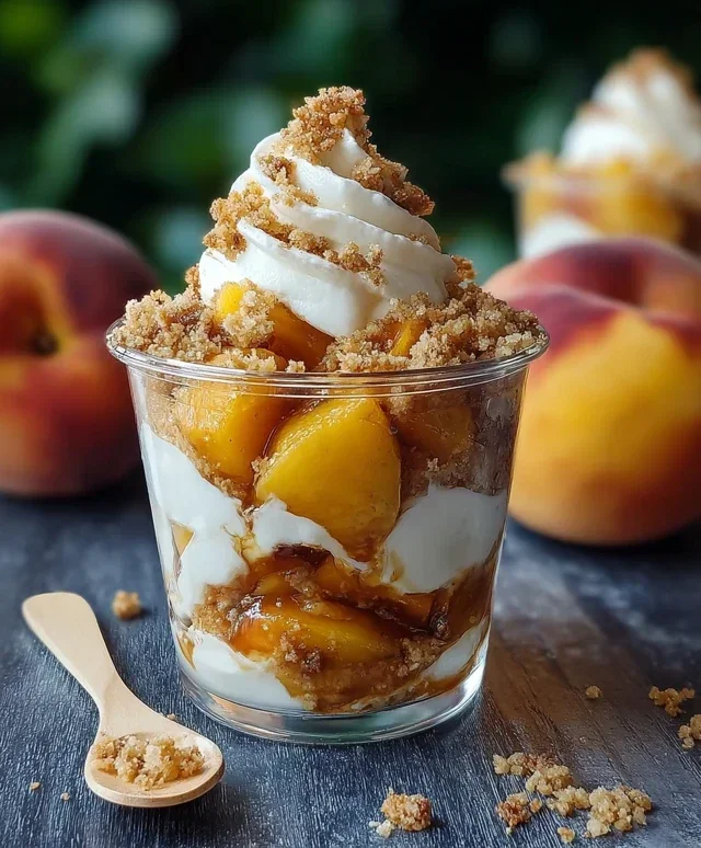 Classic Peach Cobbler Parfait
