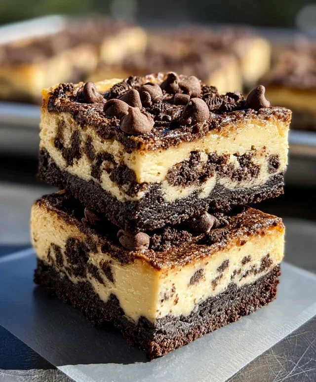 Chocolate Chip Oreo Cheesecake Bars
