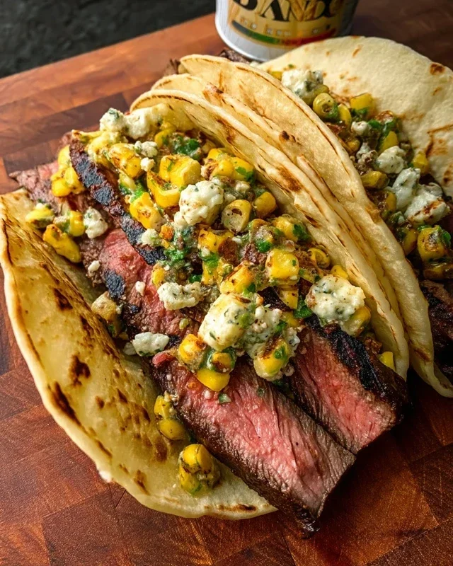 Grilled Elote Steak Tacos