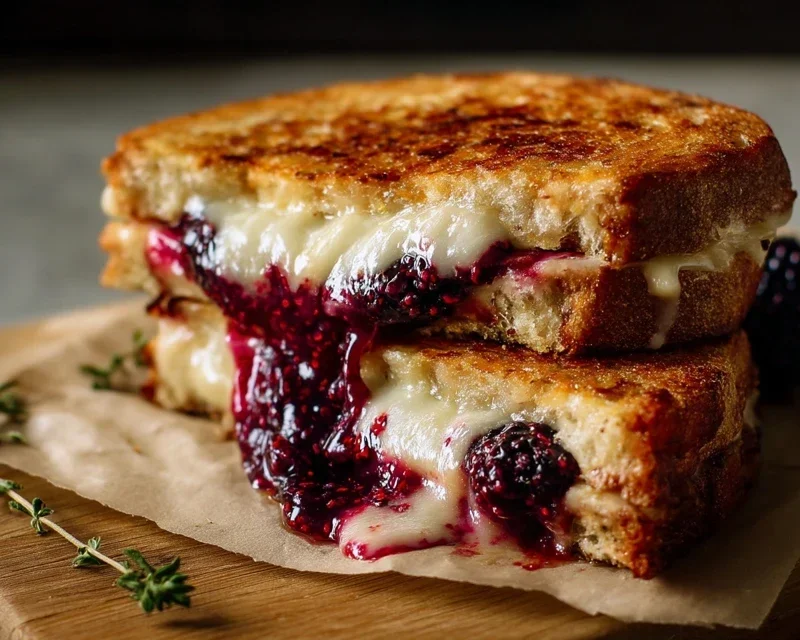 Blackberry Balsamic and Brie Grilled Cheese