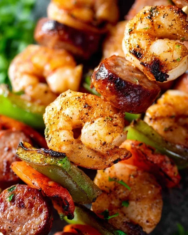 Sausage and Shrimp Kabobs