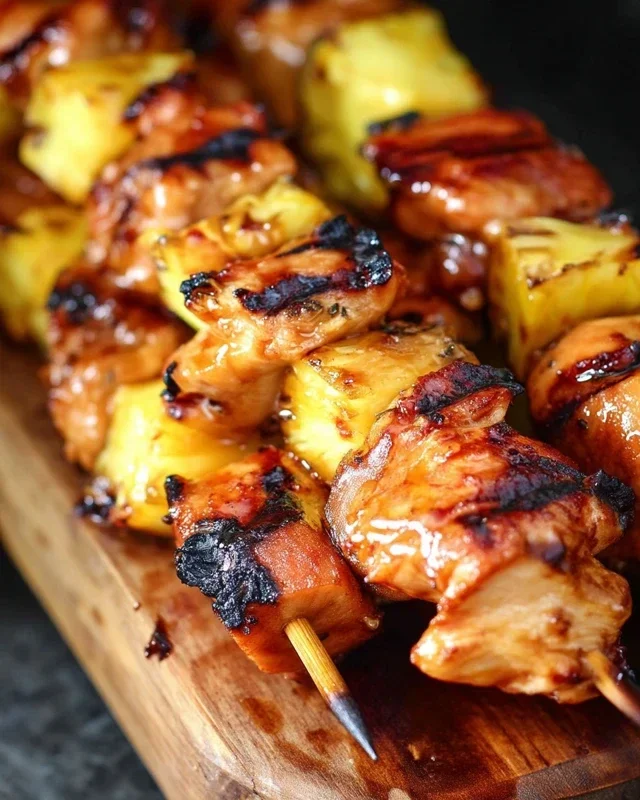 Pineapple Chicken Kebabs Recipe