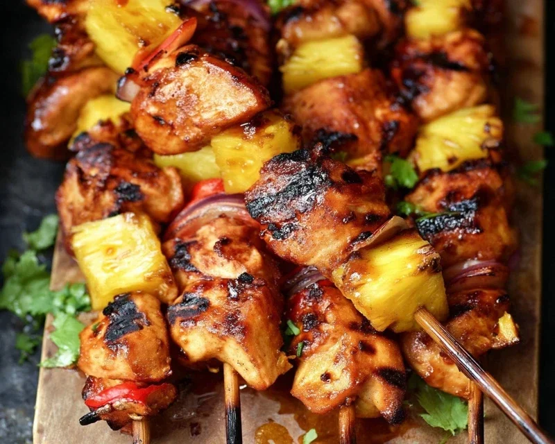 Pineapple Chicken Kebabs Recipe