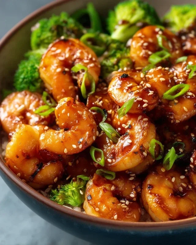 Honey Garlic Shrimp Bowls