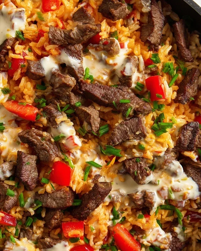Steak Queso Rice A Flavorful Recipe