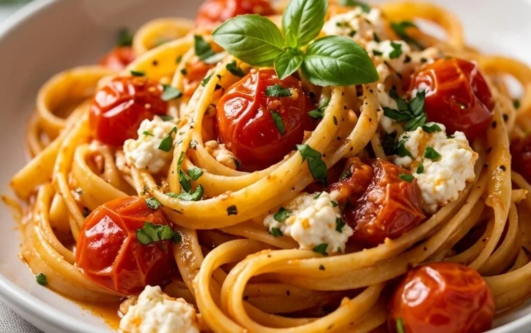 Roasted Tomato and Garlic Ricotta Pasta