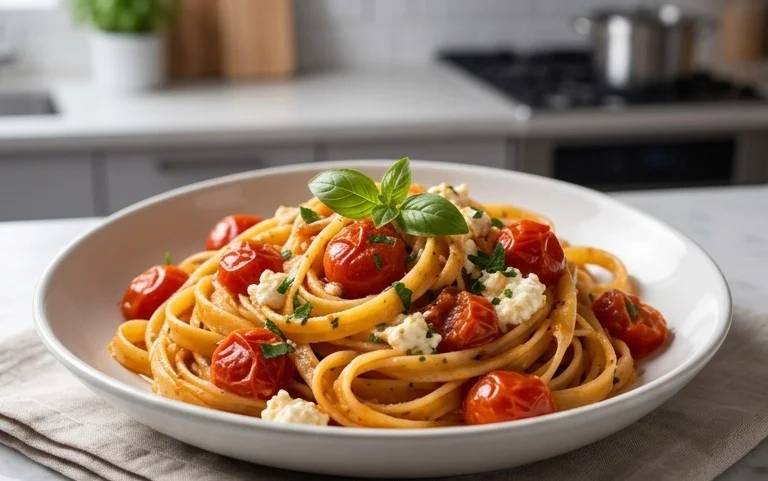 Roasted Tomato and Garlic Ricotta Pasta