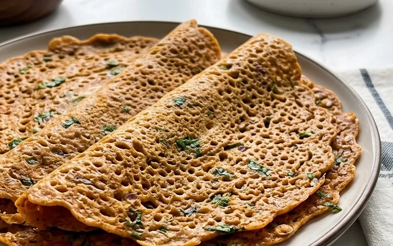 Masoor Dal Chilla | Savory Red Lentil Pancakes