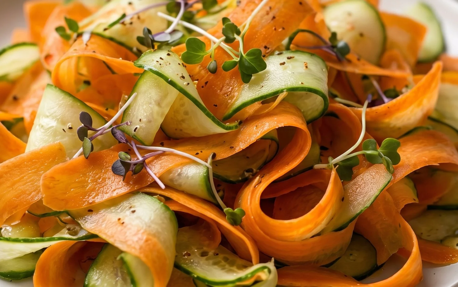 Carrot and Cucumber Ribbon Salad