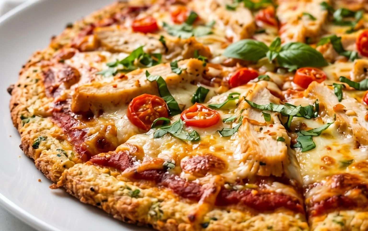 Chicken Crust Pizza (Low Carb + High Protein