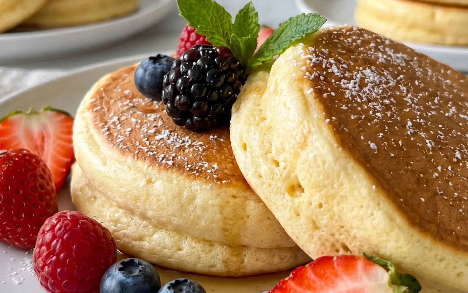 Fluffy Japanese Soufflé Pancakes