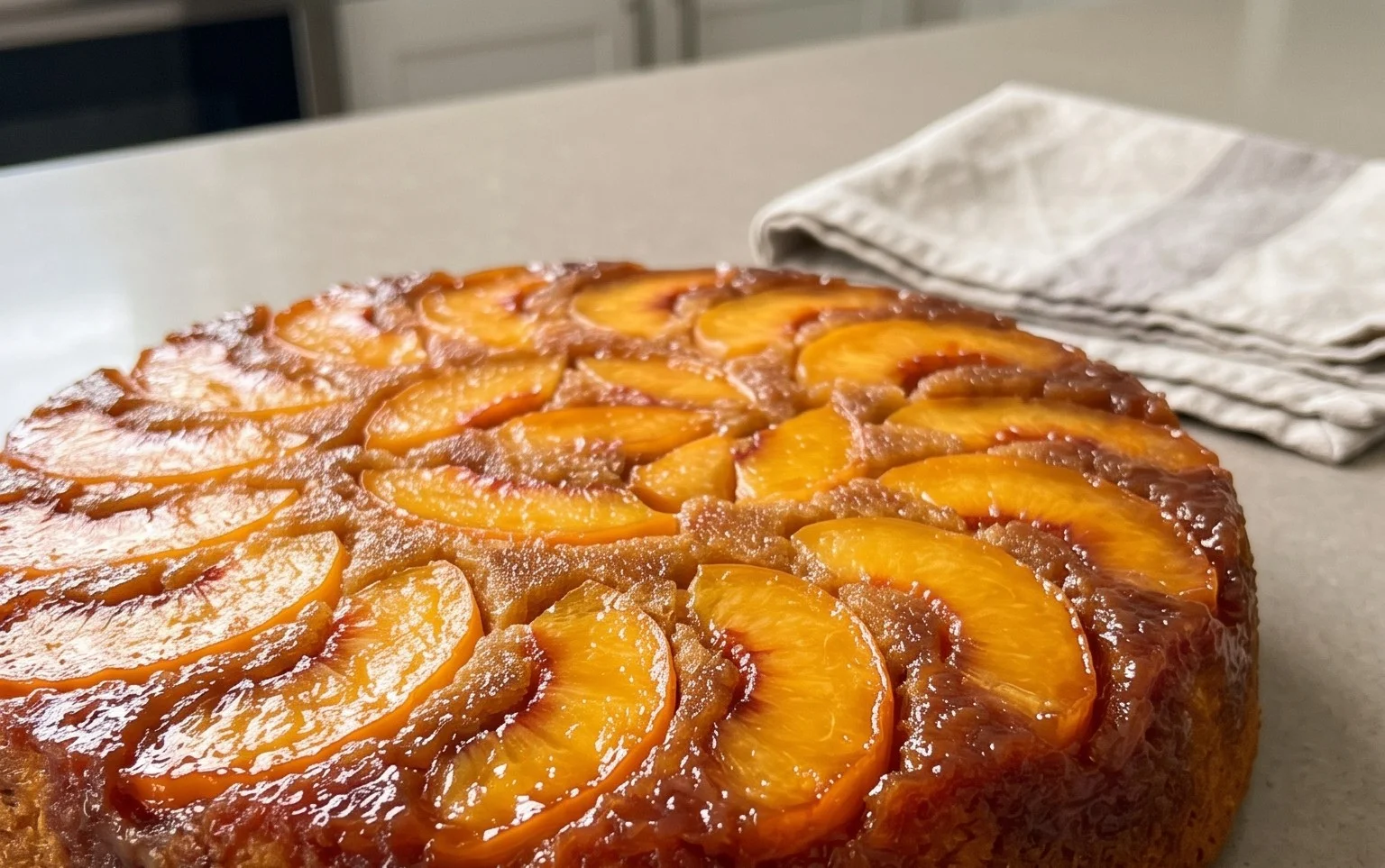 Peach Upside-Down Cake Recipe