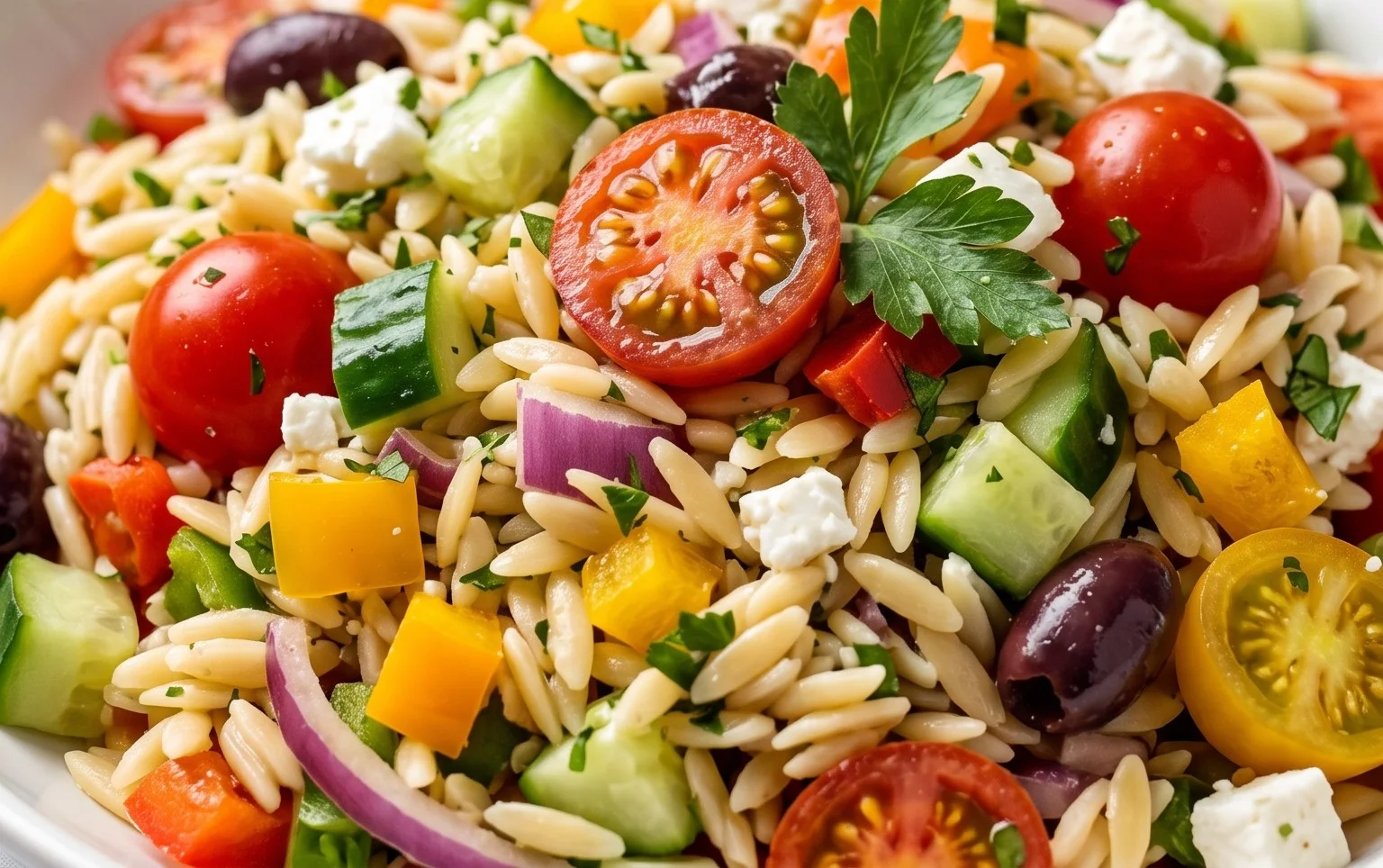 Rainbow Orzo Salad