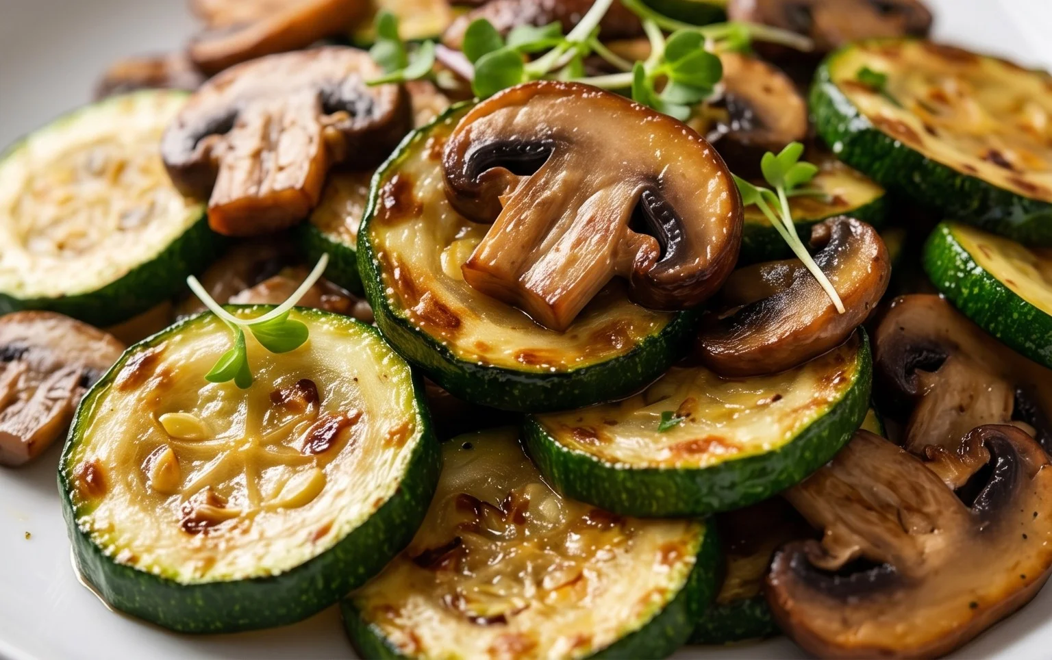 Skillet Zucchini and Mushrooms