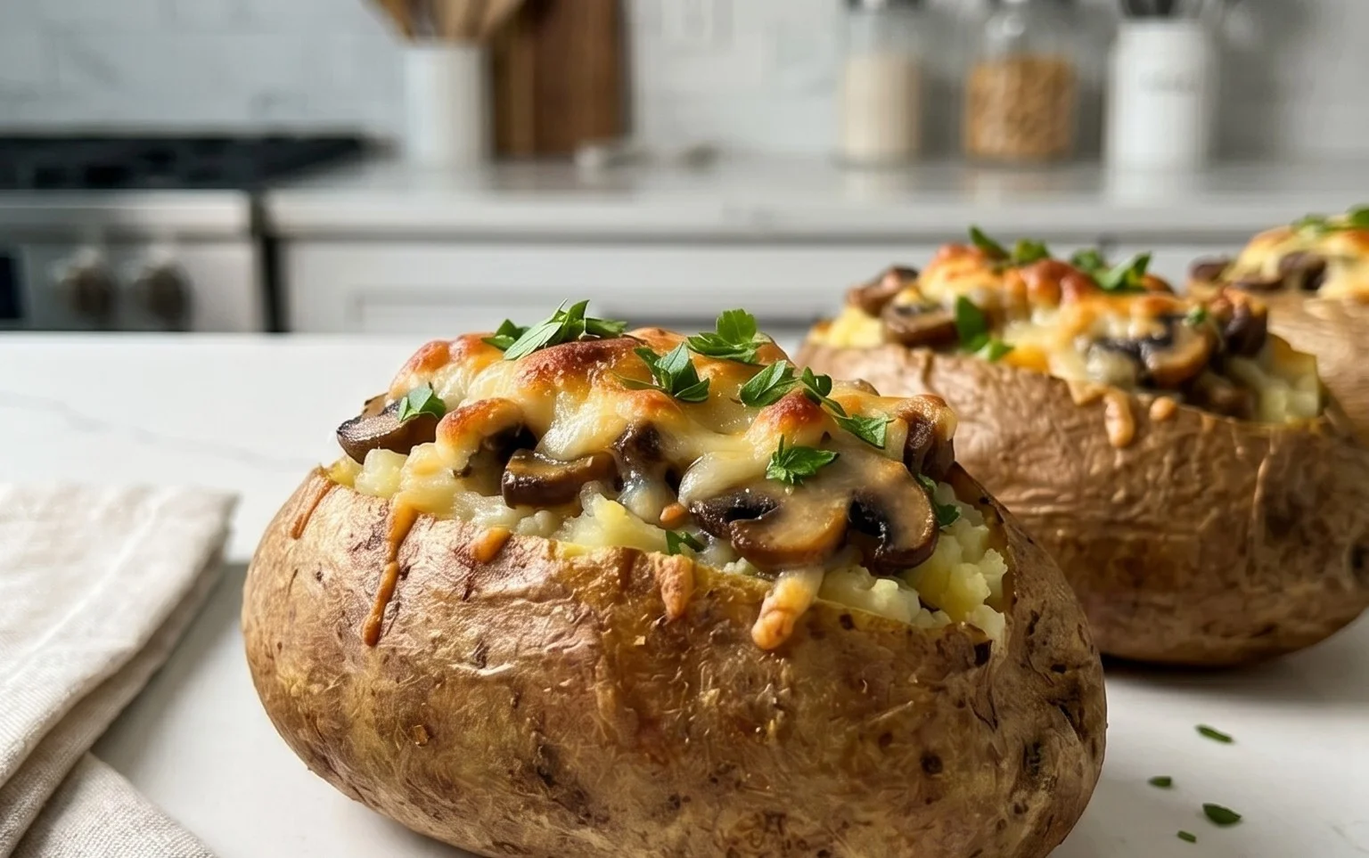 The Ultimate Stuffed Baked Potatoes with Mushrooms