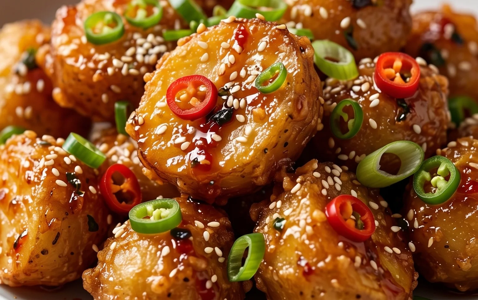Crispy Honey Chilli Potatoes