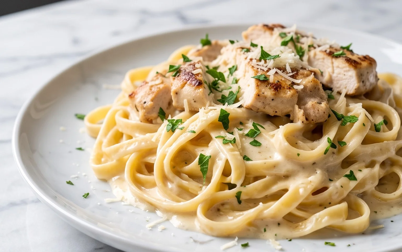 Low Calorie Chicken Alfredo