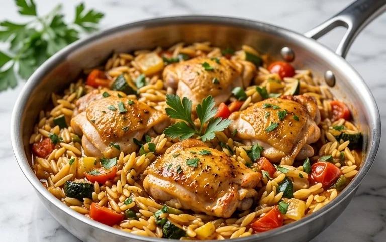 Chicken Orzo (30-Minutes, One-Pan)
