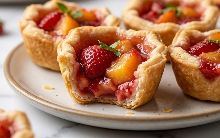 Strawberry Peach Pie Bites