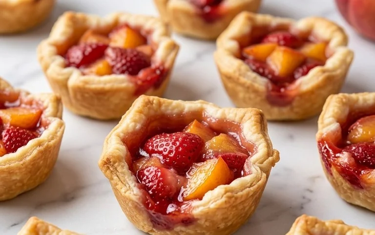 Strawberry Peach Pie Bites